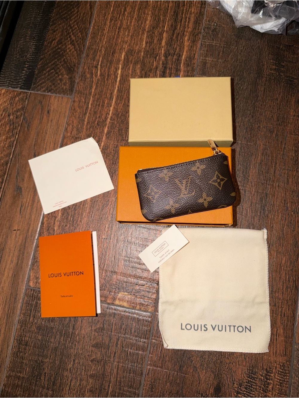 Louis Vuitton Brown Monogram Canvas Coin Pouch with Gold Hardware